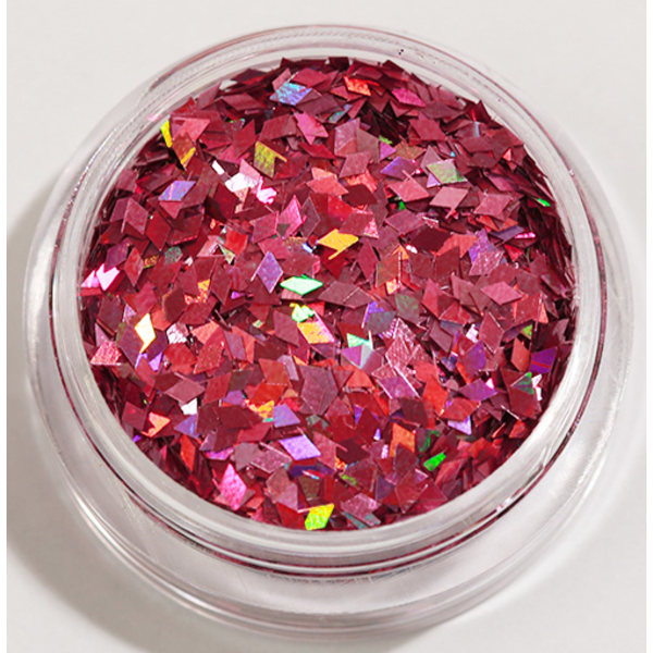 Negleglitter - Rhombus/Diamanter - Lys pink - 8ml - Glitter Light pink