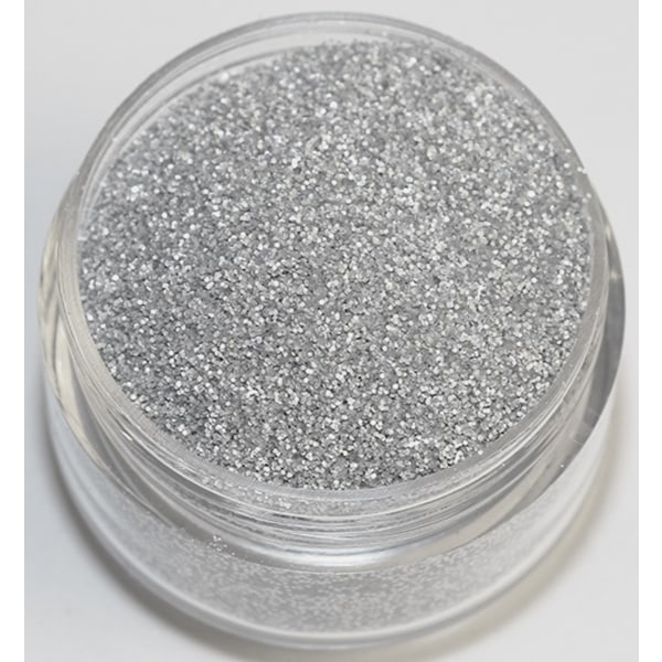Negleglitter - Finkornet - Sølvmatt - 8ml - Glitter Silver