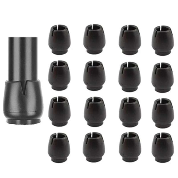 16-Pack Møbelfødder / Silikone Stolefødder - Gulvbeskytter Black one size