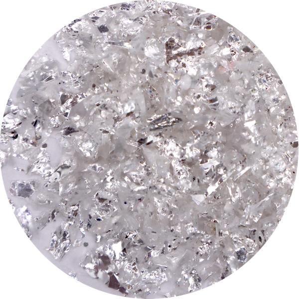 Nagelglitter - Flakes / Mylar - Vit ice - 8ml - Glitter Vit