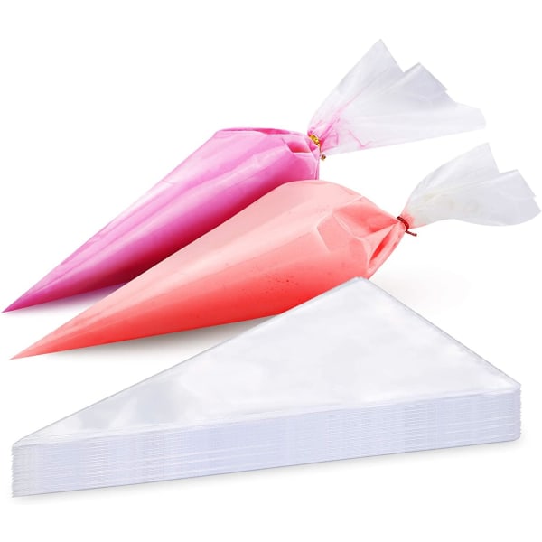 100 stk Store Spritzposer Engangs Spritz Dekorer Kakepynt Transparent