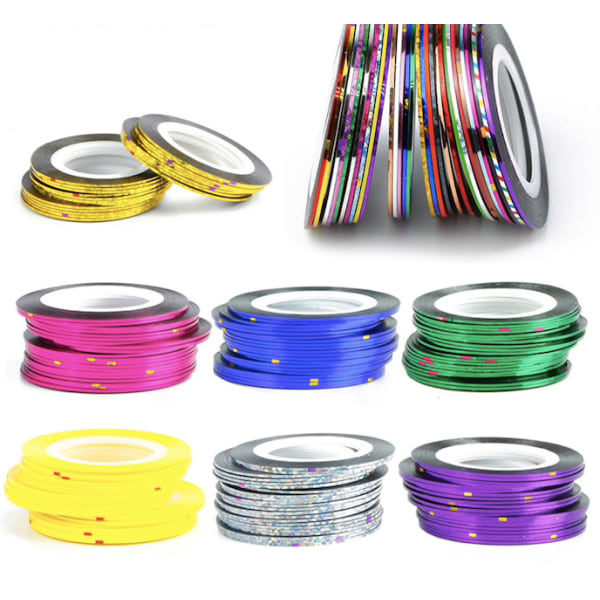 Striping tape , nageltejp , nageldekorationer - 5pack