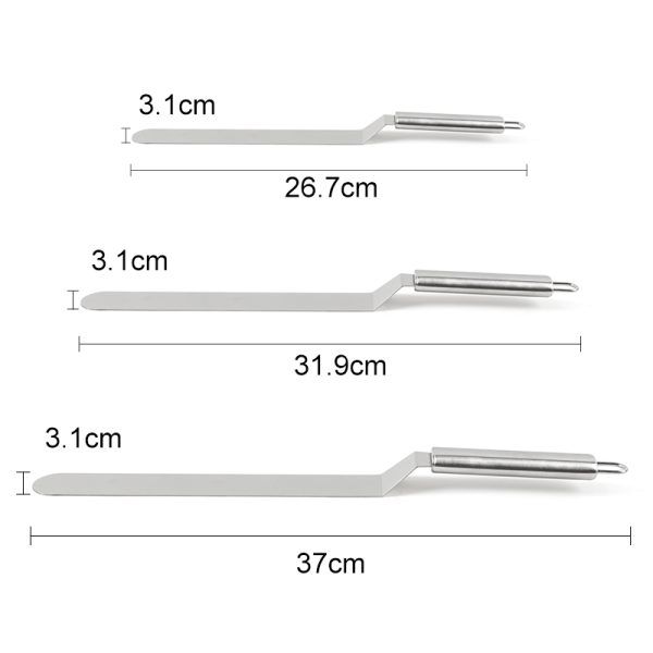 Paletkniv / Spateldekoration / Palet / Kagepynt Silver Curved - 37cm