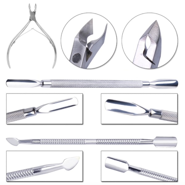 Cuticle kit - Cuticle saks, cuticle pusher