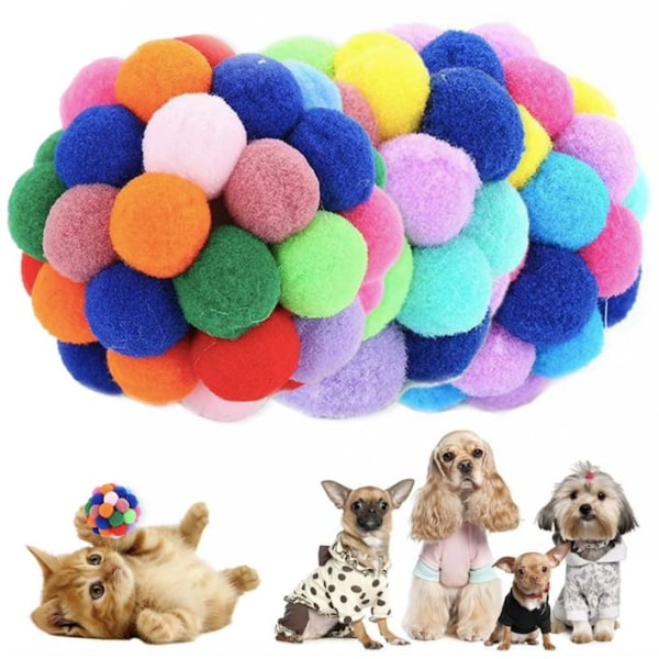 Hundelegetøjsbold - flerfarvet