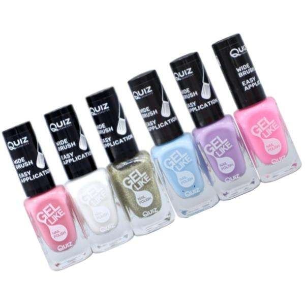 6st nagellack, nail polish - Set  - multifärg