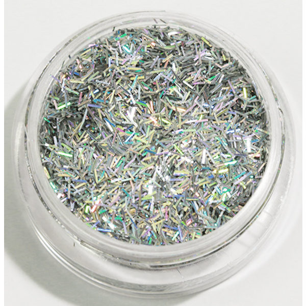 Negleglitter - Striber - Sølv - 8ml - Glitter Silver