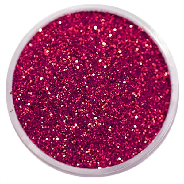 Nagelglitter - Finkornigt - Mörk Rosa - 8ml - Glitter Mörkrosa