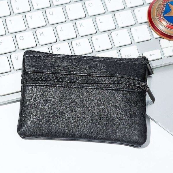 Korthållare - Liten plånbok med dragkedja Svart