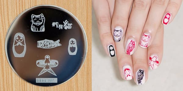 Nail Art Stämpling, Stämpelplatta NR 21