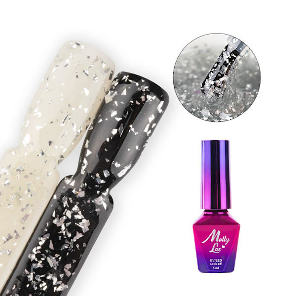 Mollylac - Jack top - Jern - 5ml - UV gel / LED topcoat Multicolor