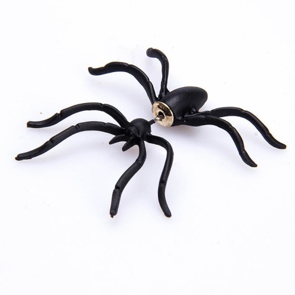 Halloween Örhänge Spindel - Black Spider - Black 2st (1par)
