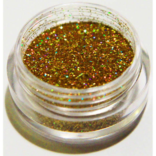 1. finkornet glitter gull