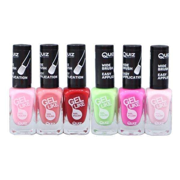 6st nagellack, nail polish - Set  - multifärg