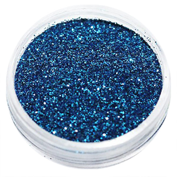 Negleglitter - Finkornet - Hav - 8ml - Glitter Blue