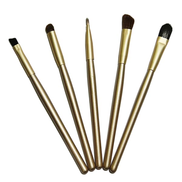 5 make-up børster / make-up børster Guld Gold