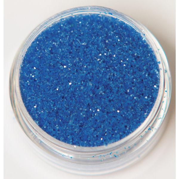 Negleglitter - Finkornet - Geléblått - 8ml - Glitter Blue