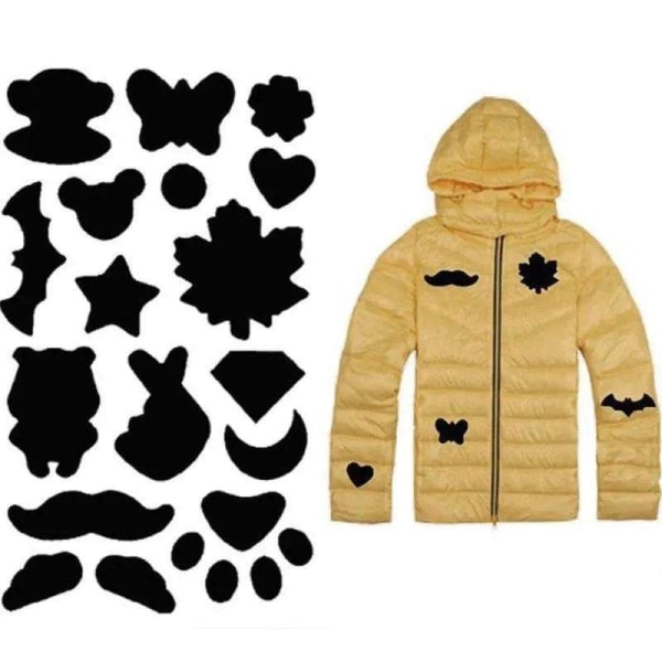 Patches Lasten vaatteet - Itseliimautuva, vedenpitävä, kestävä Black