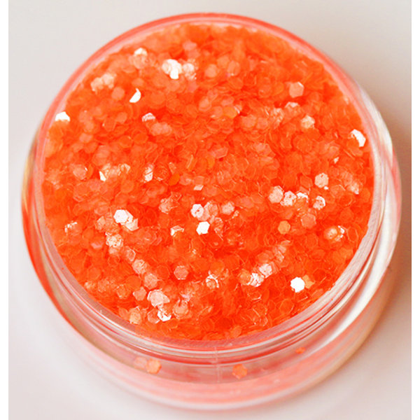 Kynsien glitter - Hexagon - Jelly orange - 8ml - Glitter Orange