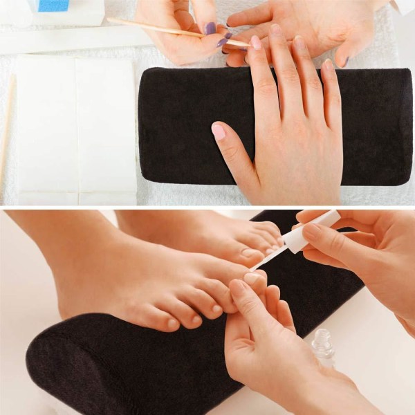 Nagelkudde handledsstöd manikyr uv-gel akryl nagel stöd Black Svart