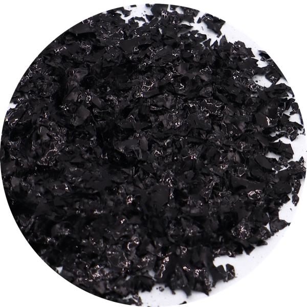 Nail Glitter - Flakes / Mylar - Sort - 8ml - Glitter Black