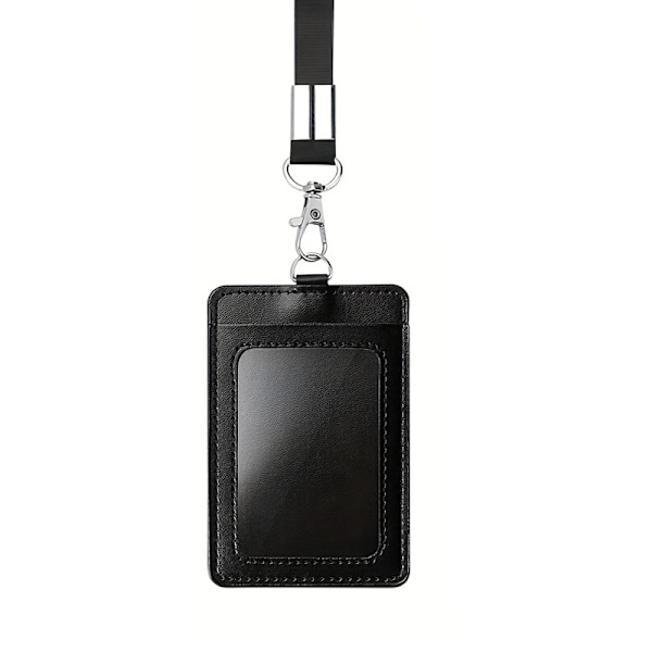 Elegant kortholder til ID & navneskilt Black