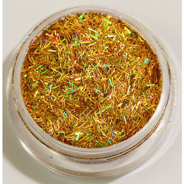 Negleglitter - Striber - Guld - 8ml - Glitter Gold