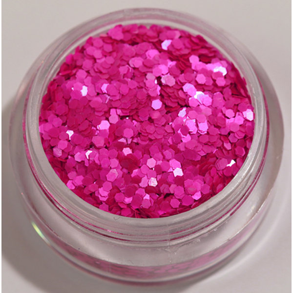 Negleglitter - Hexagon - Lilla (matt) - 8ml - Glitter Purple