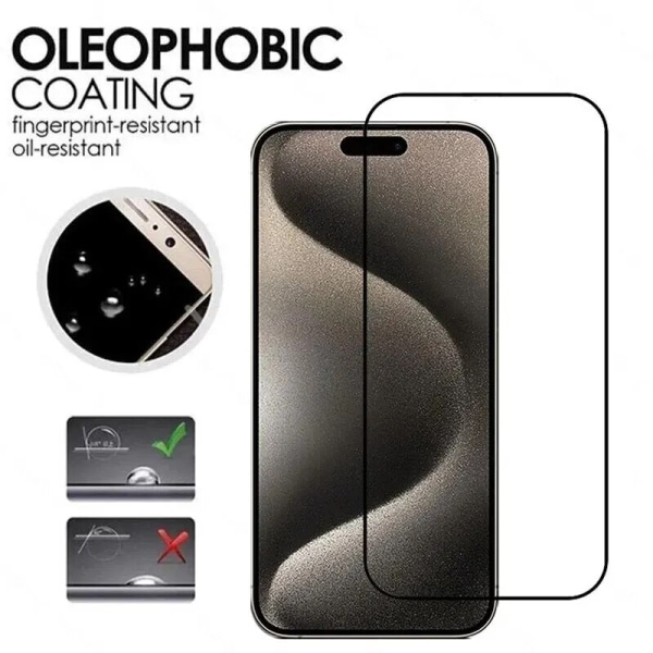 2 pakkauksen näytönsuoja Karkaistu lasi - iPhone 15 Pro Transparent
