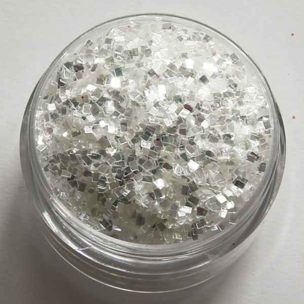 Nagelglitter - Fyrkanter/Square - Vit ice - 8ml - Glitter Vit