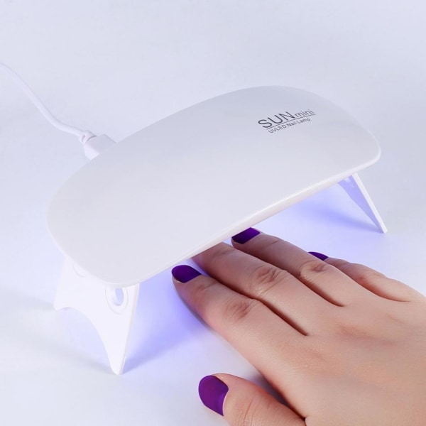 12w mini UV/ LED lampe, Neglelampe - Gellakk / hybrid gel White