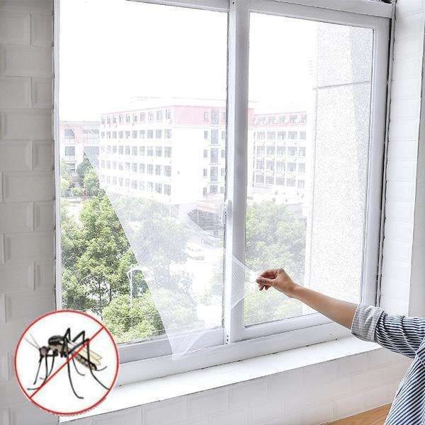 Myggenet / Insektnet til vindue - 130x150cm - Kan klippes - Myg White