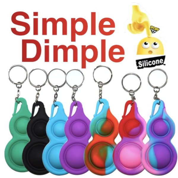 2-pack Enkel fordypning, MINI Pop it Fidget Finger Toy / Toy - CE Multicolor