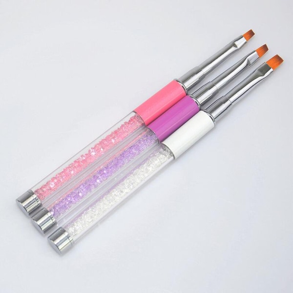 3 pcs exclusive nail UV-brushes Multicolor