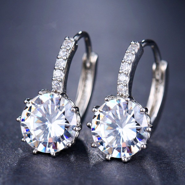 Örhängen - Glittrande ringar diamant Silver / Guld Guld