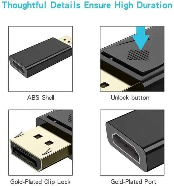 DisplayPort–HDMI-sovitin - Helppo liitäntä Black