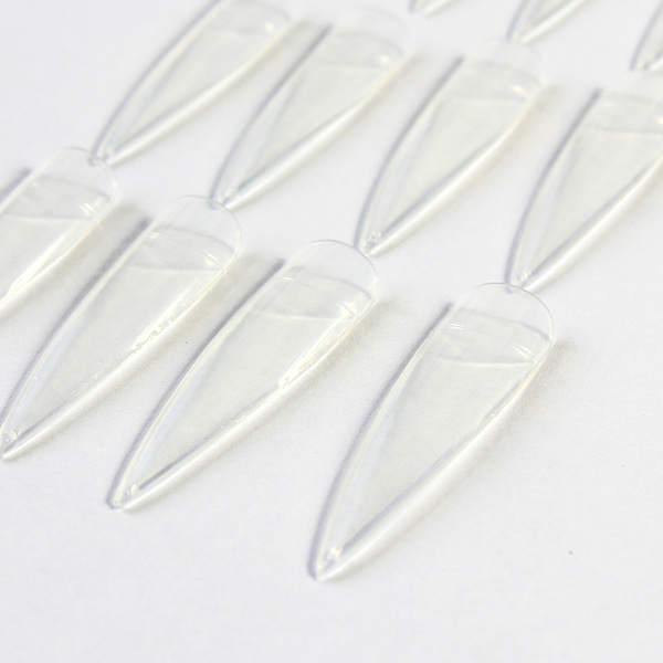 24st nageltippar stiletto extra lång tippar lösnaglar nageltips Transparent