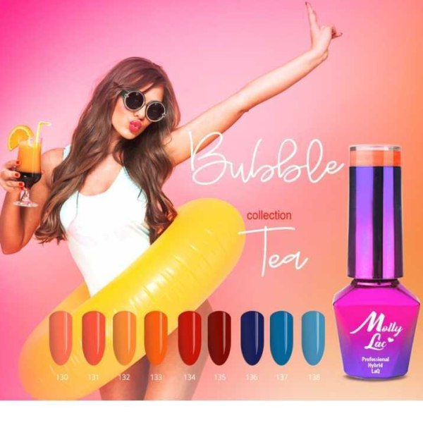 Mollylac - Gel polish - Bubble Tea - Nr138 - 5g UV gel/LED Blue