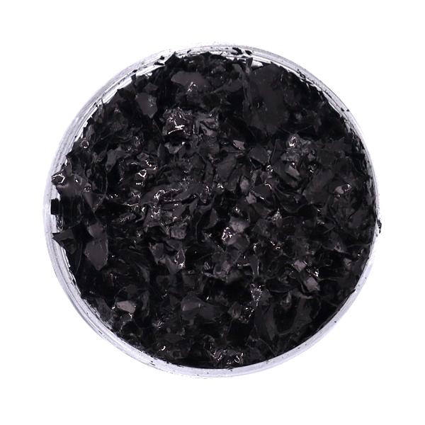 Nail Glitter - Flakes / Mylar - Sort - 8ml - Glitter Black