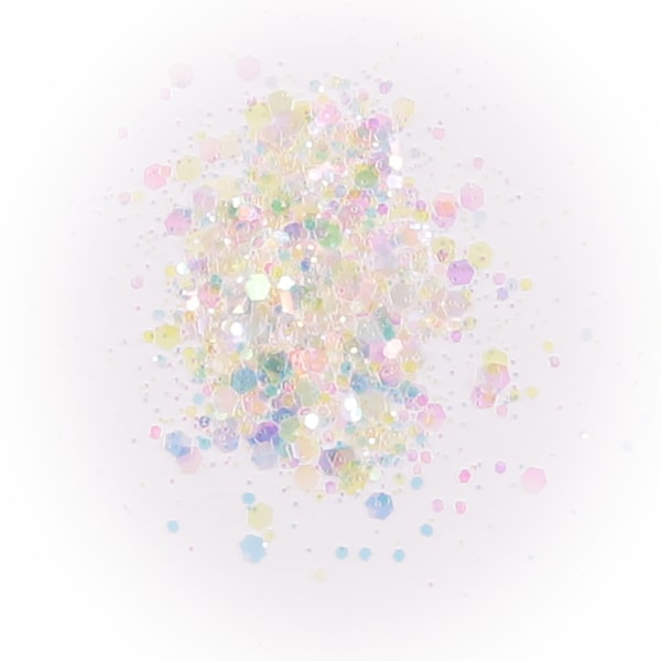 Negleglitter - Mix - Salt regnbue - 8ml - Glitter
