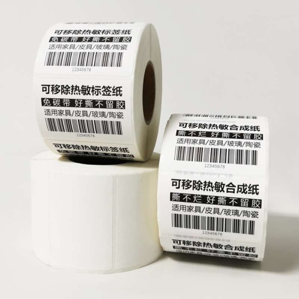 1000 stk hvide selvklæbende etiketter, Organiser &amp; Skab ord White