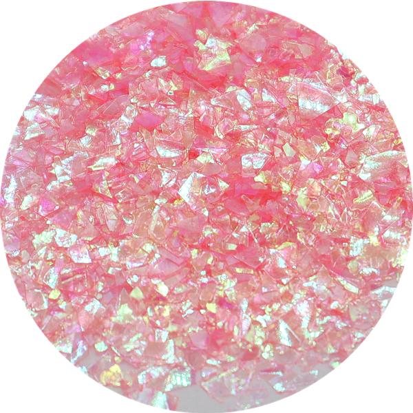 Negleglitter - Flakes / Mylar - Koral - 8ml - Glitter Korall