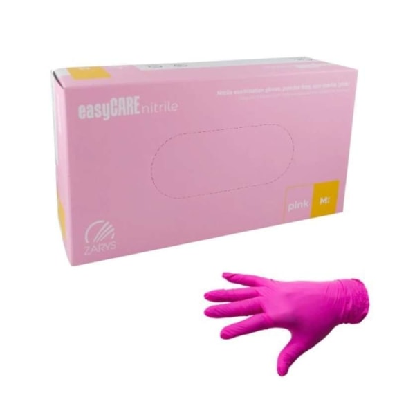 Pink Nitril Handsker 100 stk, Beskyttelsesgreb til mange brancher Pink M