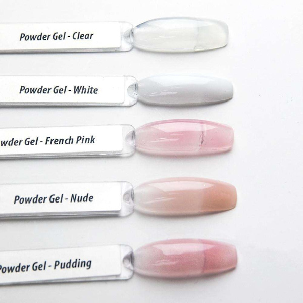 11 stk Acryl Gel - Poly Builder Gel Kit med LED lampe - Nøgen
