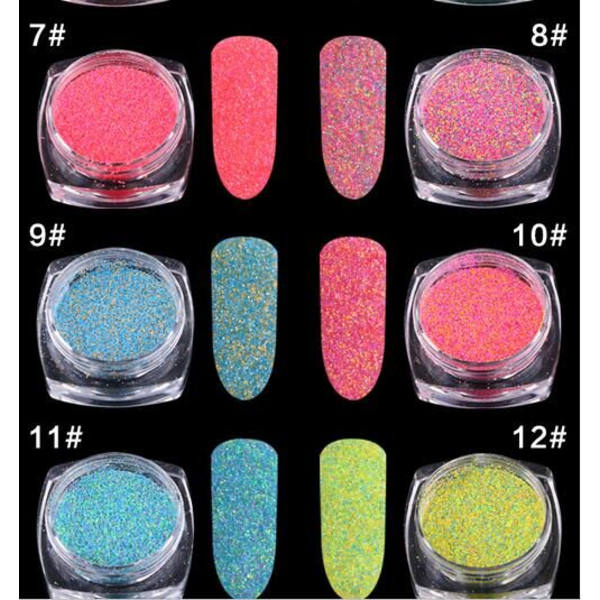 Kynsien glitter - Candy imee kynsiä - Hienorakeinen - 8 ml Yellow - Nr 1