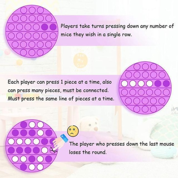 Pop it Fidget Toy Bubble Sensory Fidget Toy / Leksak- CE Pink Rund - Rosa