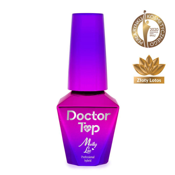 Topplack - Top coat - Doctor top - 10ml - UV-gel/LED - Mollylac Transparent