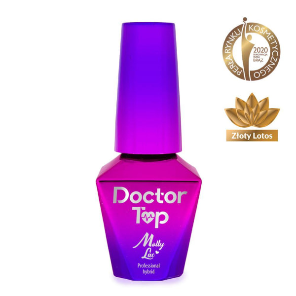 Topplack - Top coat - Doctor top - 5ml - UV-gel/LED - Mollylac Transparent