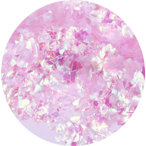 Negleglitter - Flakes / Mylar - Babyrosa - 8ml - Glitter Baby pink