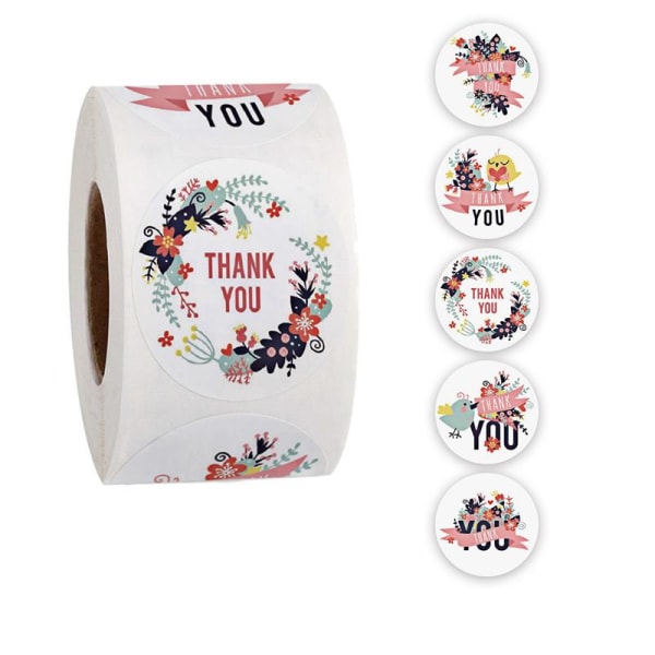 500st stickers klistermärken - Thank you motiv - Cartoon multifärg